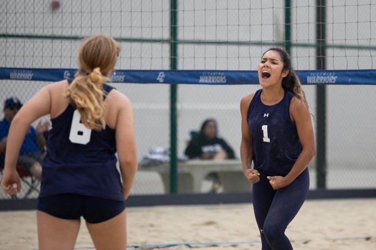 Crystal Salgado  with teammate Alyssa Estrada